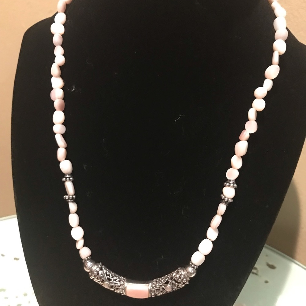 SS 925 rose quartz necklace